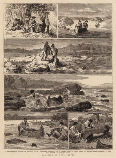 Canoeing in Nova Scotia by Joseph Nash